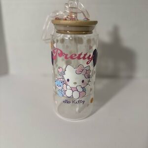 Hello Kitty Glass Jar with Lid